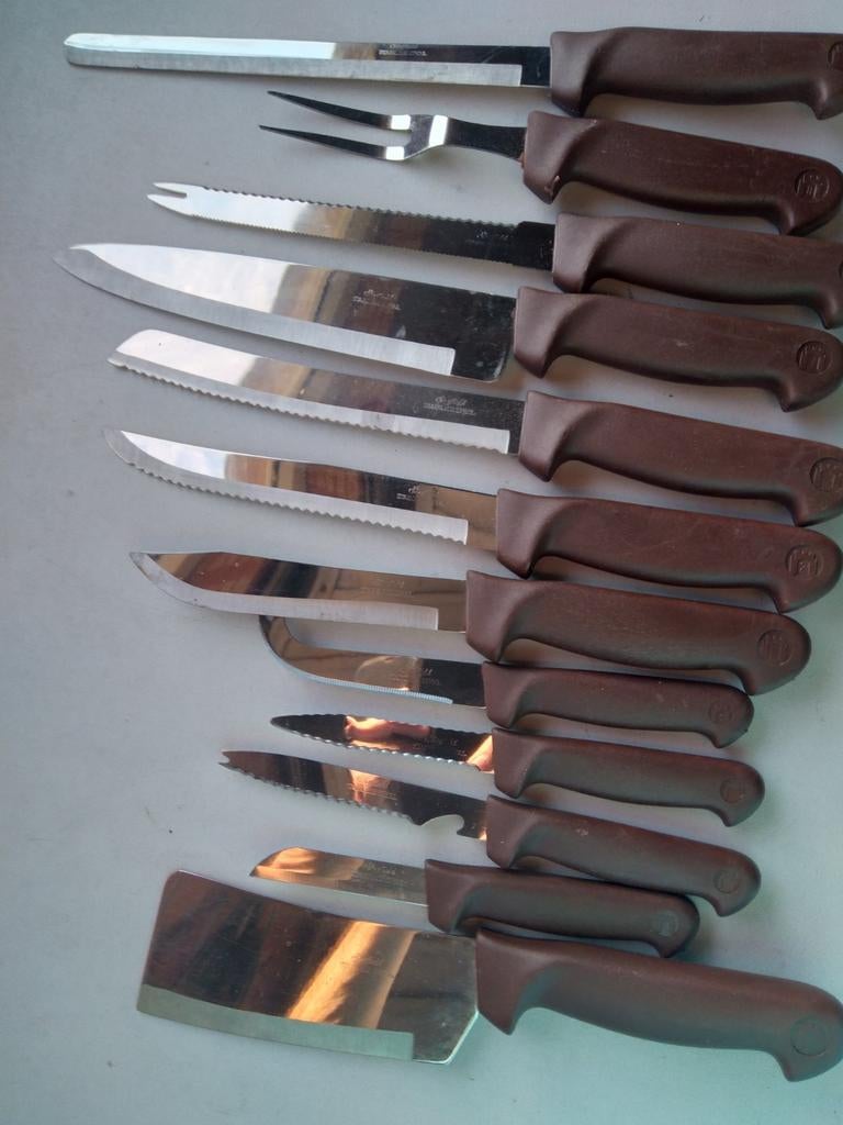 vintage messenset sheffield 1970,stainless steel, Huis en Inrichting, Keuken | Bestek, Ophalen of Verzenden, Zo goed als nieuw
