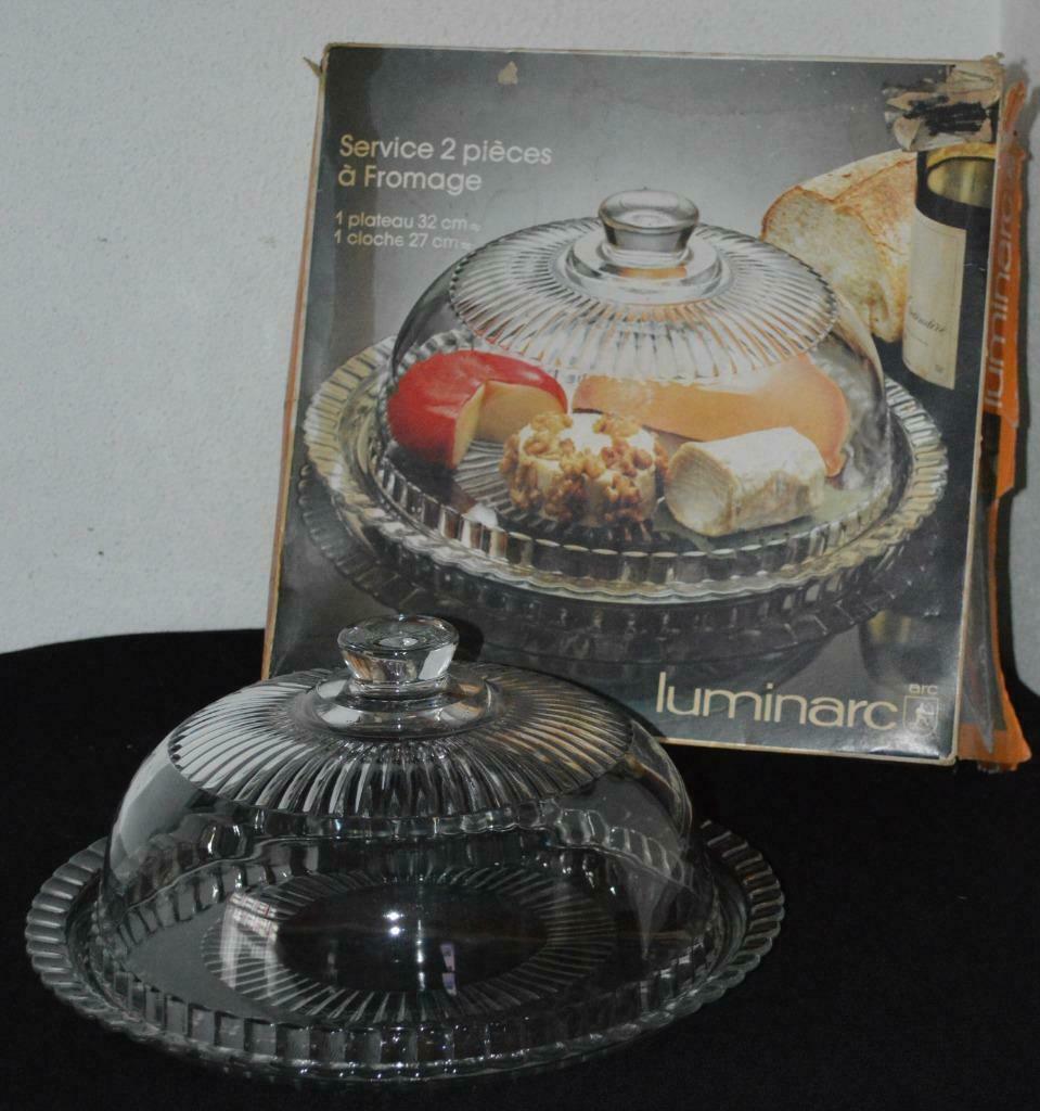 Grote vintage kaas/ taart stolp Luminarc, Ophalen of Verzenden