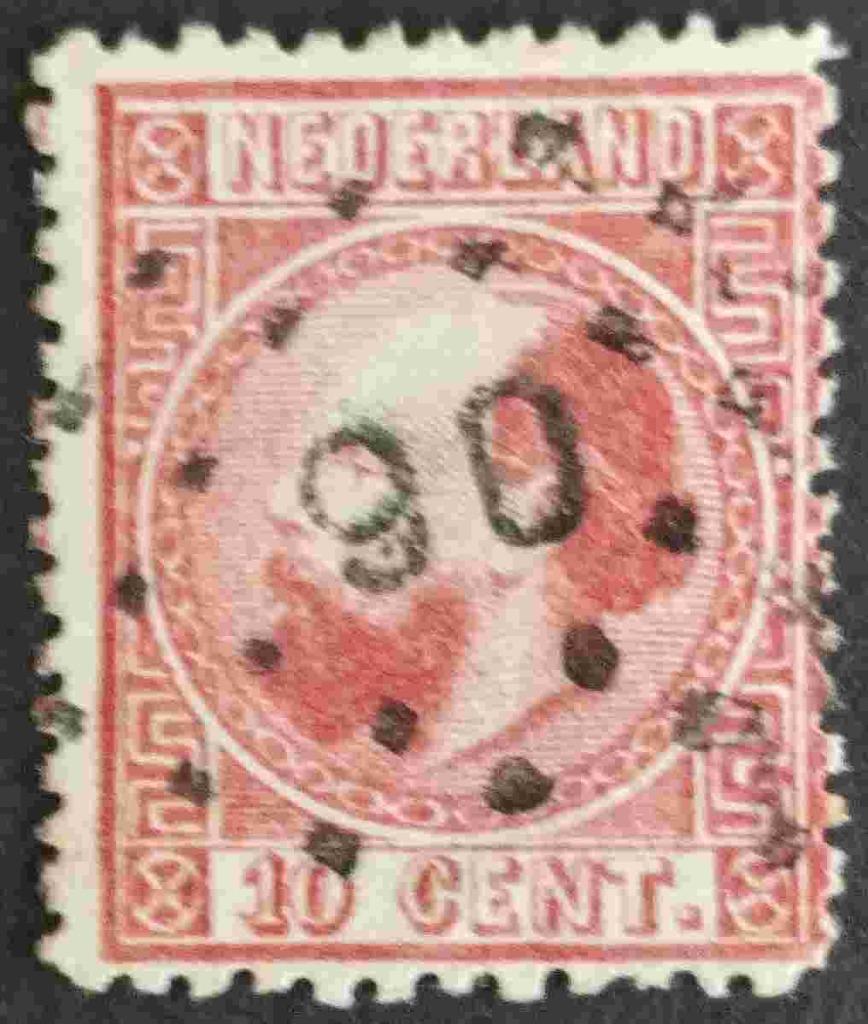 NEDERLAND - nr. 8IIE met puntstempel 90, Envoi, Jusqu'à 1940, Affranchi