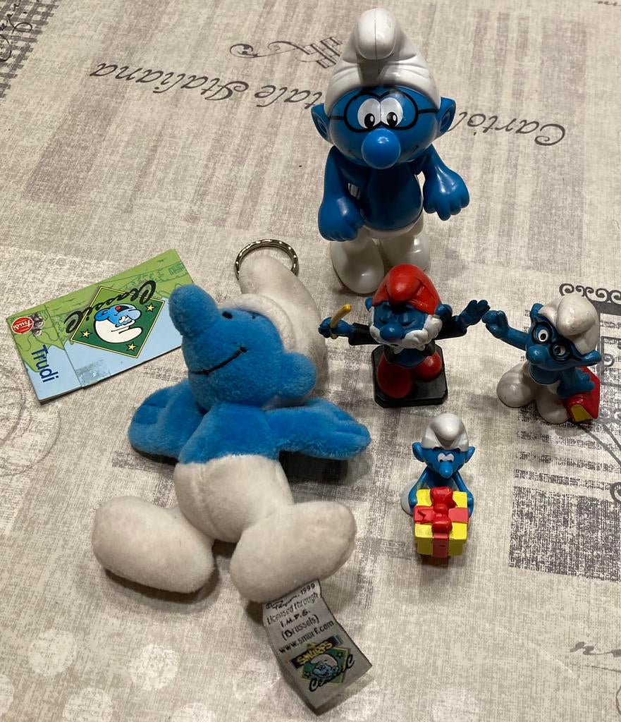 Verschillende smurfen,1 sleutelhanger., Verzamelen, Smurfen, Ophalen of Verzenden, Verschillende Smurfen