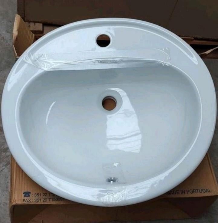 Nieuwe wastafel lavabo Valadares Miramar wit porselein, Ophalen, Nieuw