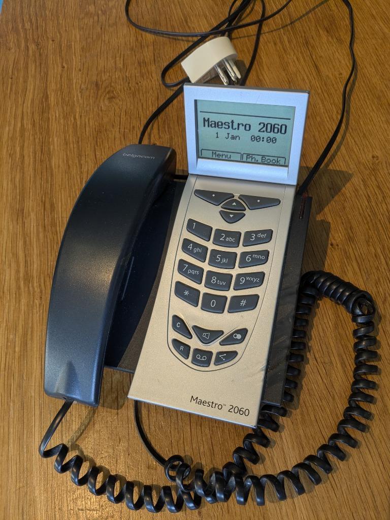 Téléphone fixe Belgacom Maestro 2060 Silver, Telecommunicatie, Ophalen, Gebruikt