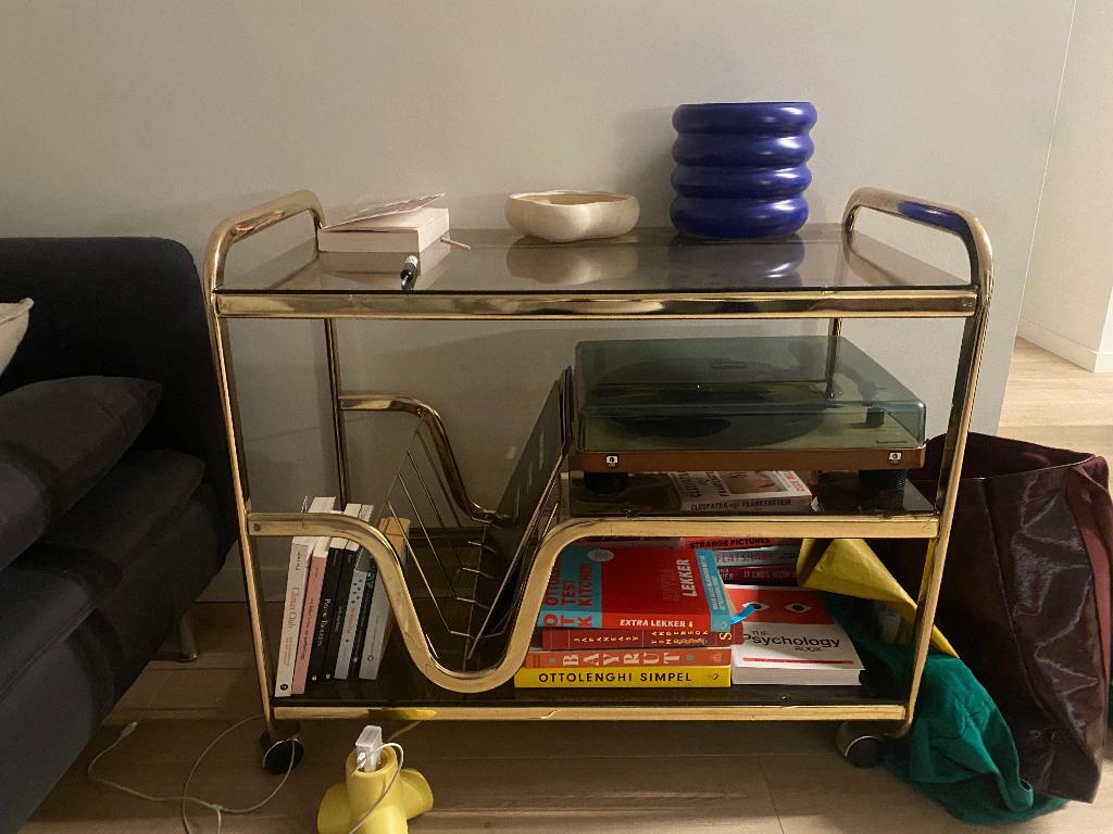 Vintage bar trolley drankenkar, Huis en Inrichting, Ophalen, Gebruikt