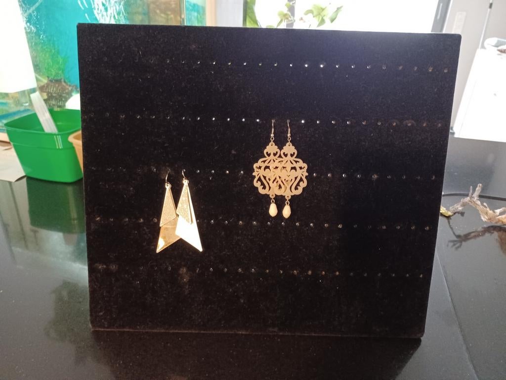 Oorbellenhouder, Bijoux, Sacs & Beauté, Boucles d'oreilles, Enlèvement ou Envoi, Comme neuf, Noir