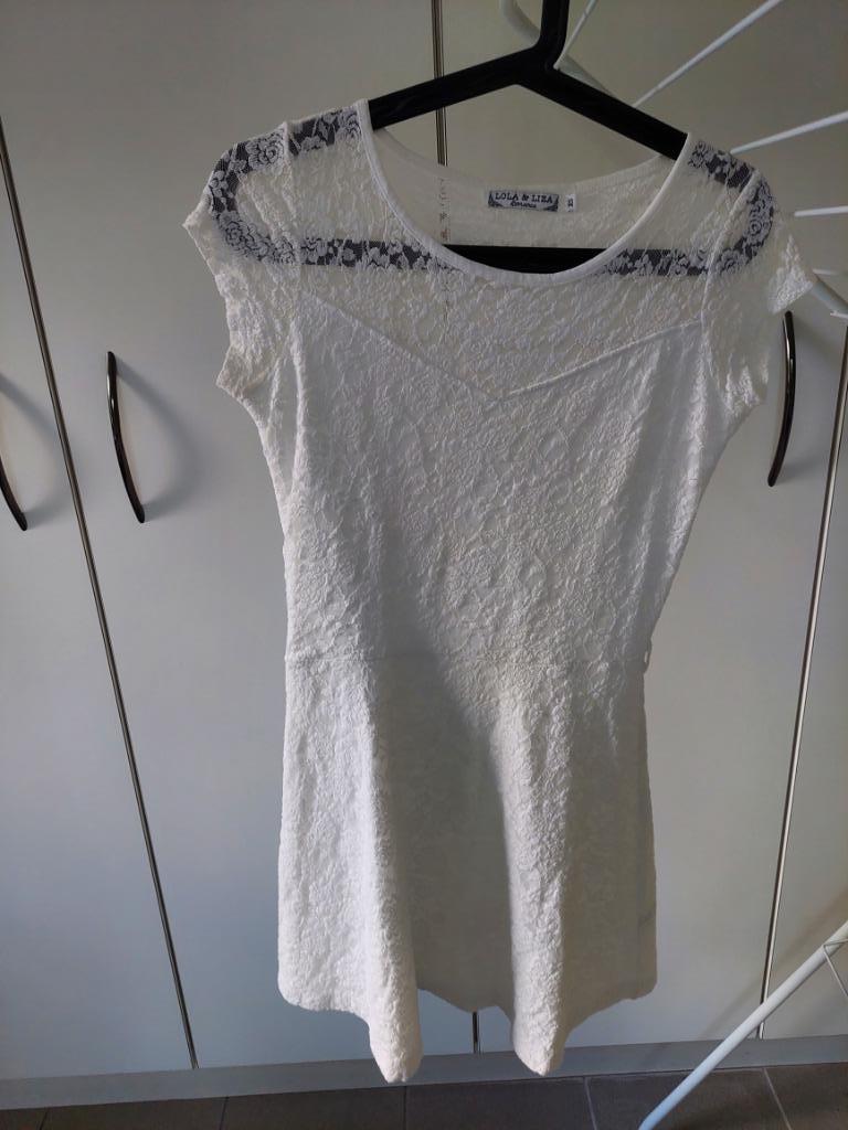 Wit kleedje in kant, Lola & Liza, Wit, Ophalen of Verzenden, Maat 34 (XS) of kleiner