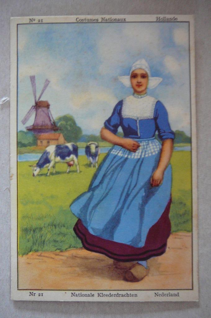 Photo Meurisse n° 11 costumes nationaux des Pays-Bas, Enlèvement ou Envoi, Utilisé, Costume traditionnel, Gravure
