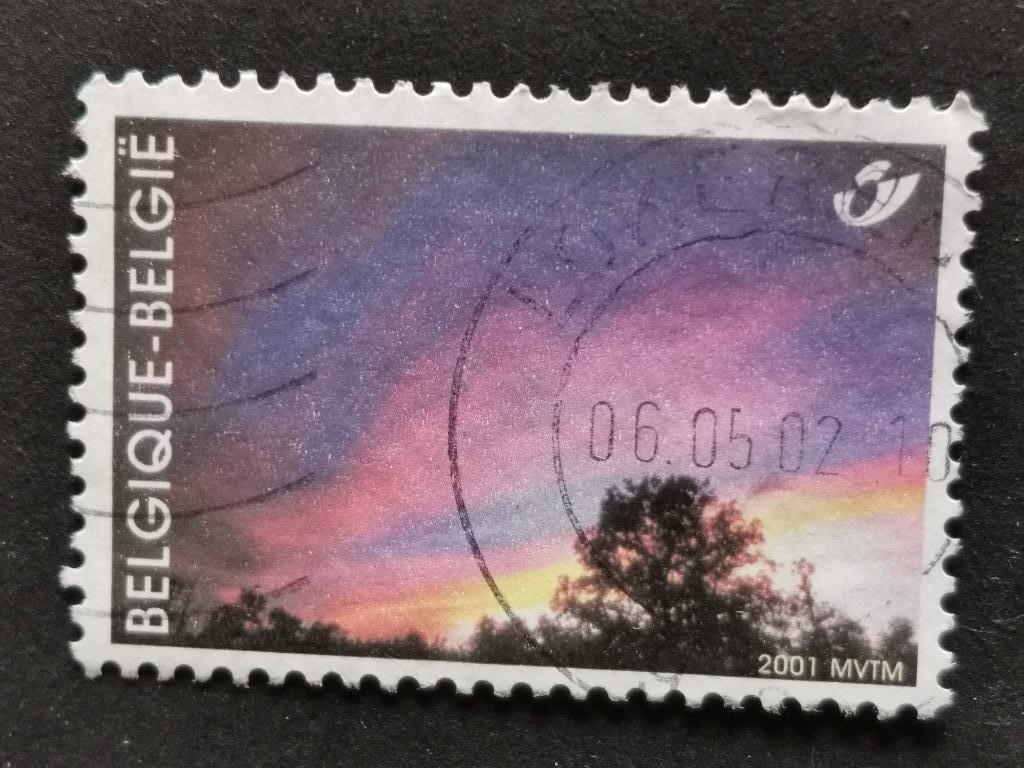 België 2001 - rouwzegel, Postzegels en Munten, Ophalen of Verzenden, Gestempeld