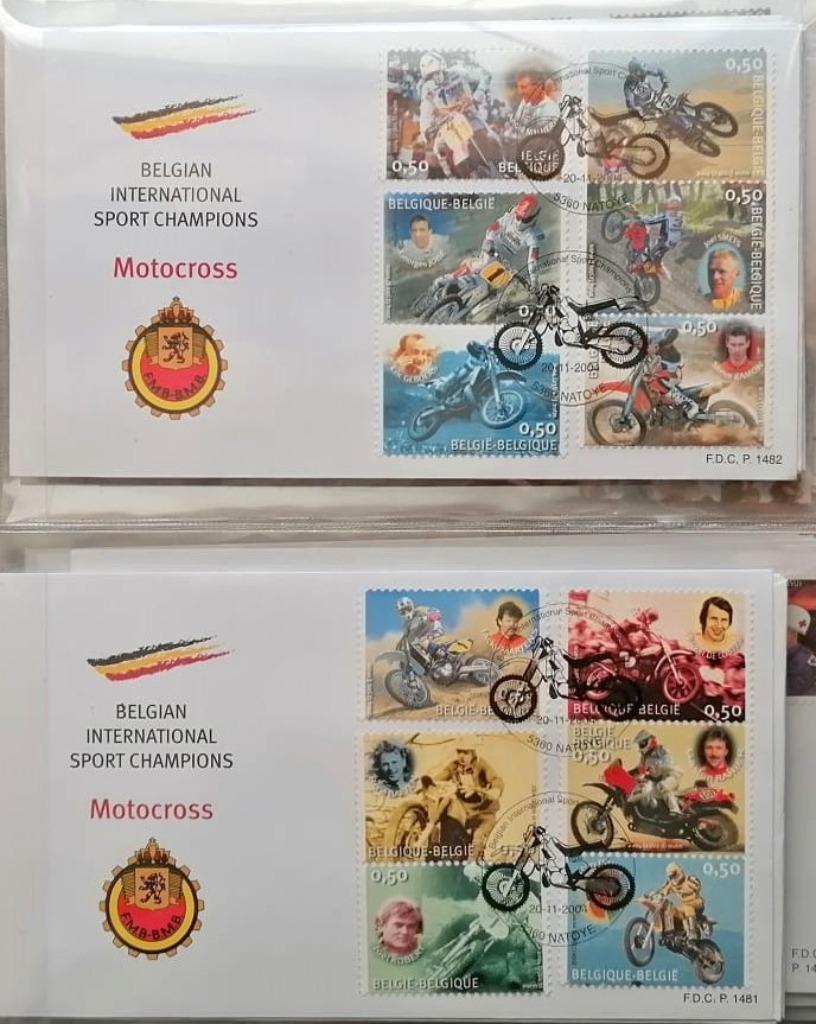 2004--2 FDC MOTOS CROSS  12 CHAMPIONS, Motos, Envoi
