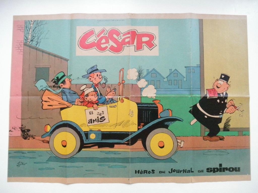 Poster Spirou 1670 - César Ernestine - 16 04 1970 - Tillieux, Une BD, Enlèvement, Utilisé, Tillieux