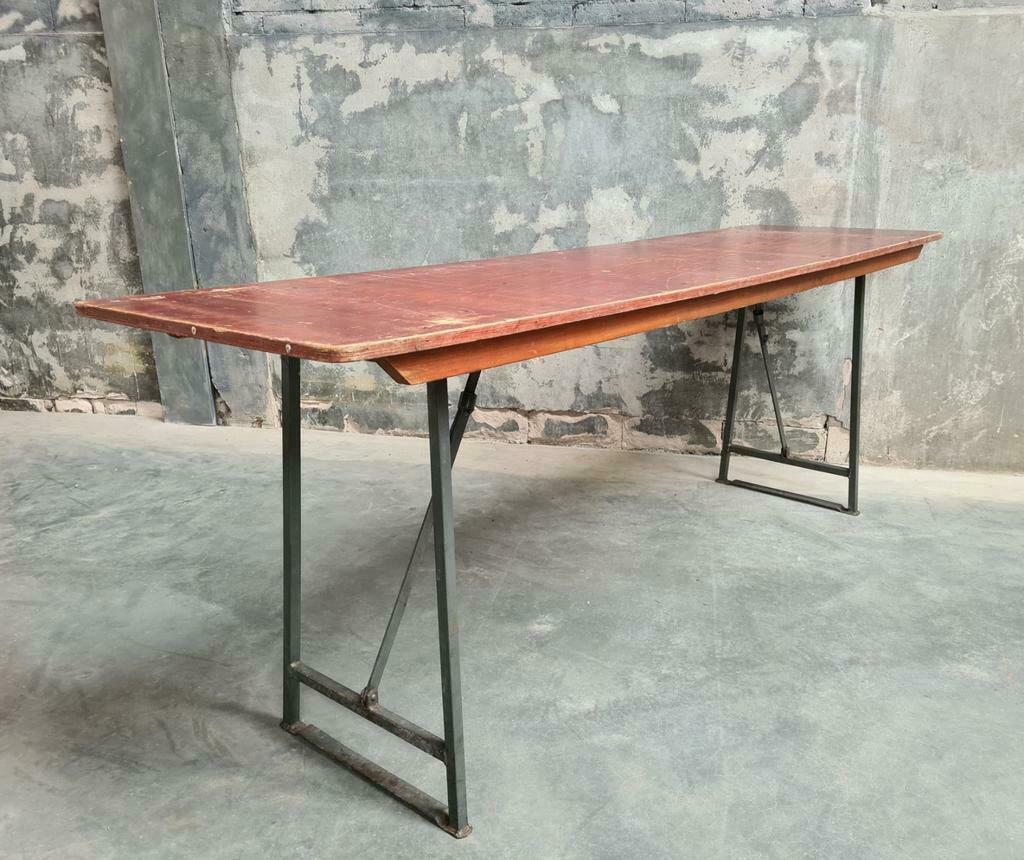 Groot lot retro vintage klaptafels partij oude plooitafels, Gebruikt, Vintage, Ophalen of Verzenden, Vijf personen of meer