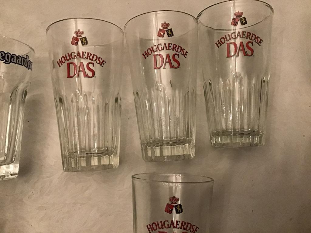 6 Das Hougaerde bierglazen, Verzamelen, Ophalen of Verzenden