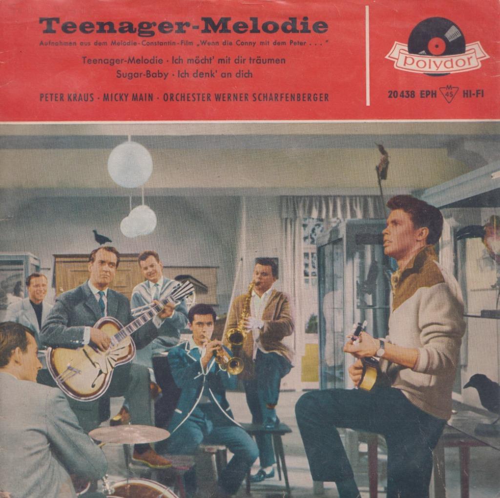 Peter Kraus – Teenager-Melodie / Sugar Baby + 2 – EP, Enlèvement ou Envoi, Utilisé, Pop