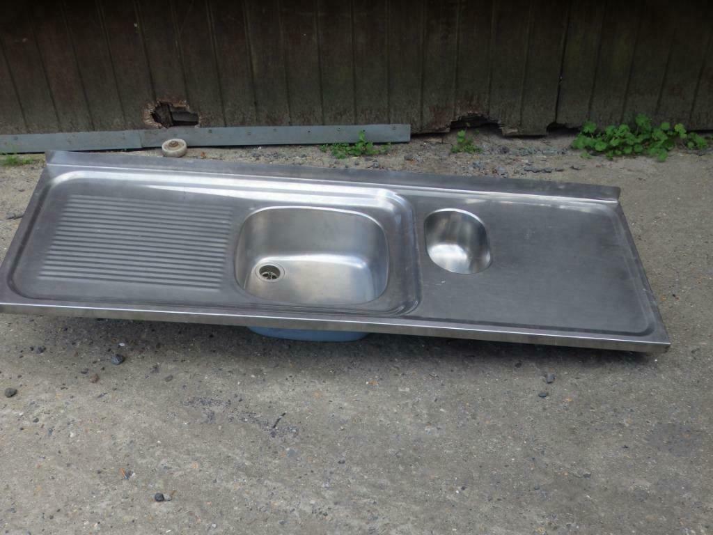 inox wasbak met spoelbakje, Ophalen of Verzenden, Zo goed als nieuw, Inox