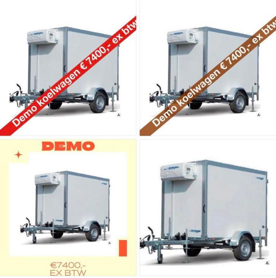 Te huur koop lease koelaanhangers koelwagen alle maten, Ophalen, Zo goed als nieuw