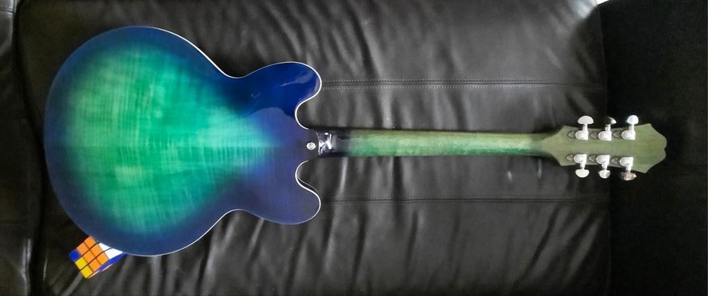 Epiphone ES335 Dot Aqua-Marine, Muziek en Instrumenten, Snaarinstrumenten | Gitaren | Elektrisch, Ophalen of Verzenden, Zo goed als nieuw