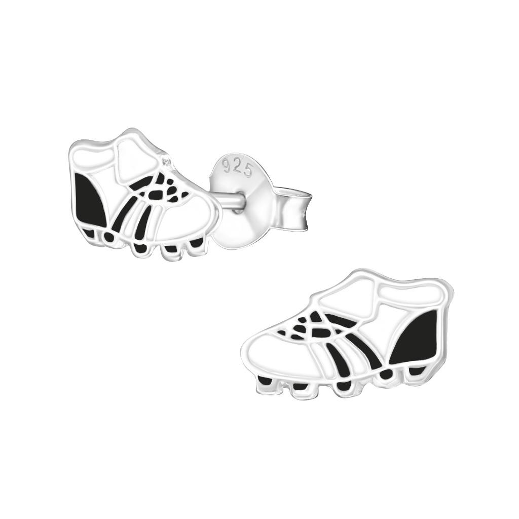 Boucles d'oreilles enfant argentées chaussure de foot, Enlèvement ou Envoi, Neuf