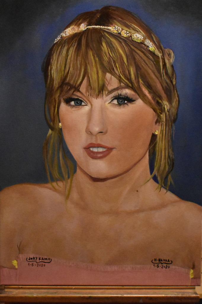Taylor swift Schilderij, schilderij, portret van Taylor Swif, Ophalen