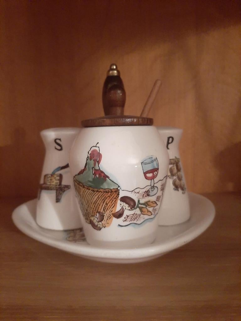 ️ Joli ensemble à épices rétro/vintage — Ensemble de 4 pièce, Enlèvement ou Envoi
