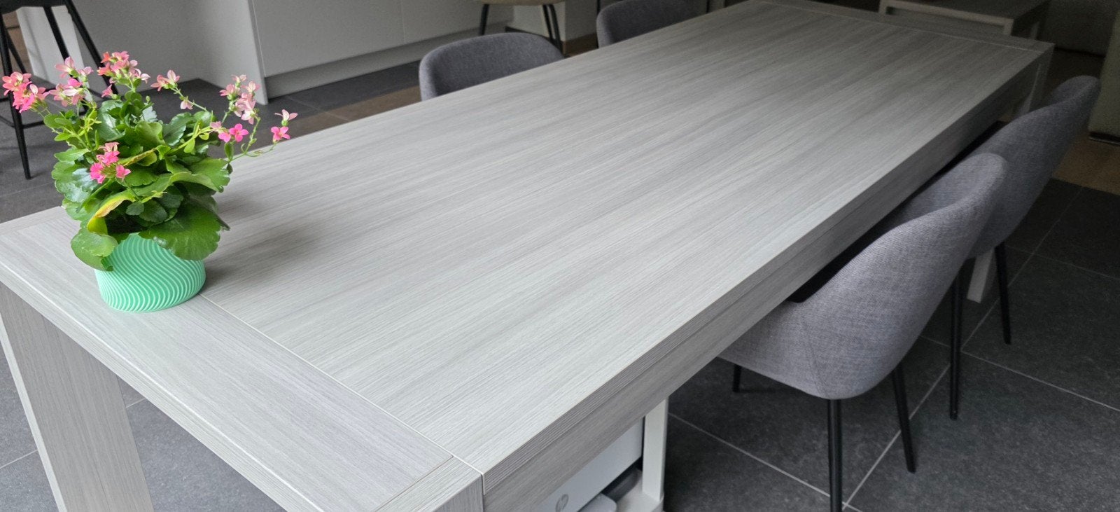 Grote stevige eettafel + bijpassende salontafels, Huis en Inrichting, Tafels | Eettafels, Ophalen, 200 cm of meer, 50 tot 100 cm