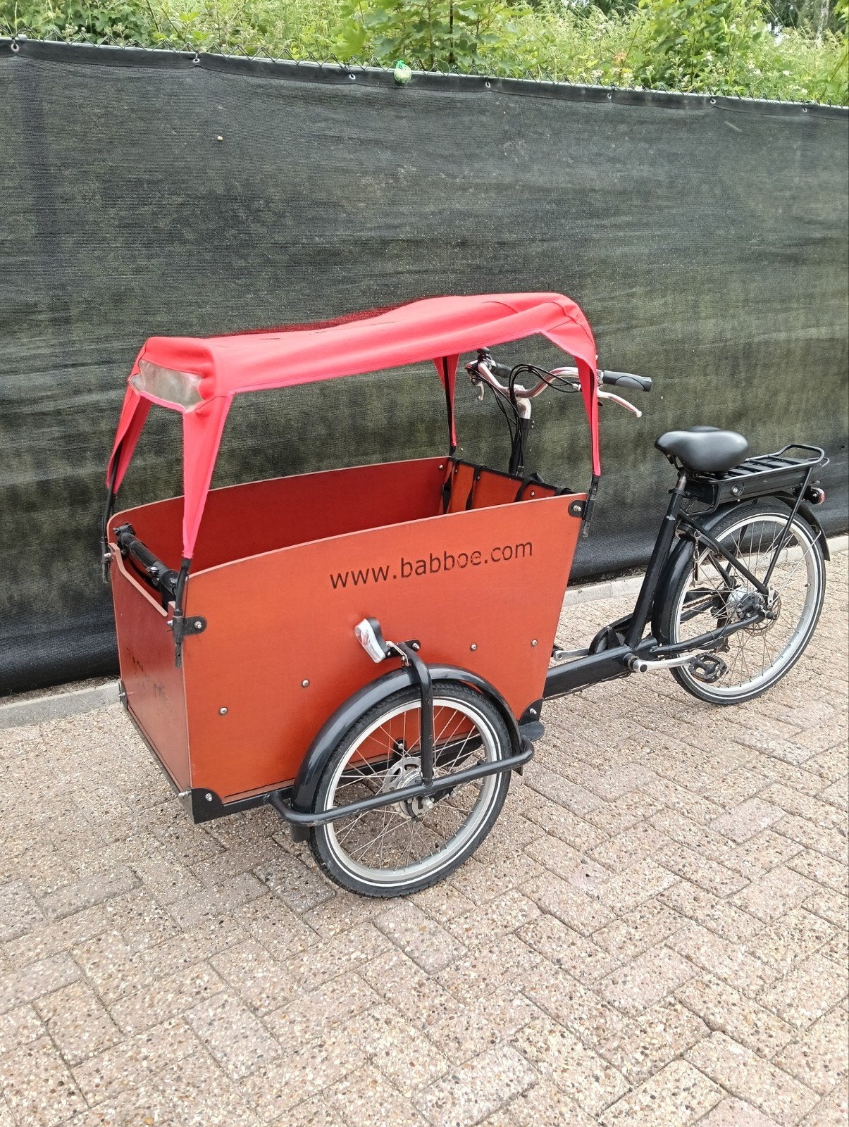 Elektrische bakfiets babboe nieuwe batterij jaar garantie, 4 kinderen of meer, Huif, Ophalen of Verzenden, Zo goed als nieuw