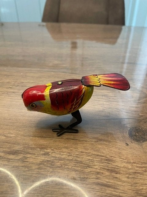 Vintage blikken opwindvogel – China – jaren 60/70  (vast), Antiek en Kunst, Ophalen of Verzenden