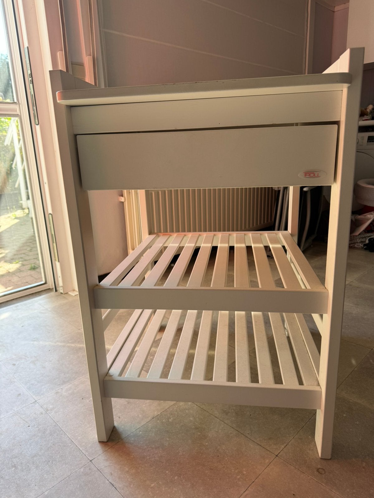 Verzorgingstafel Troll wit, Kinderen en Baby's, Kinderkamer | Commodes en Kasten, Ophalen, Gebruikt, Commode