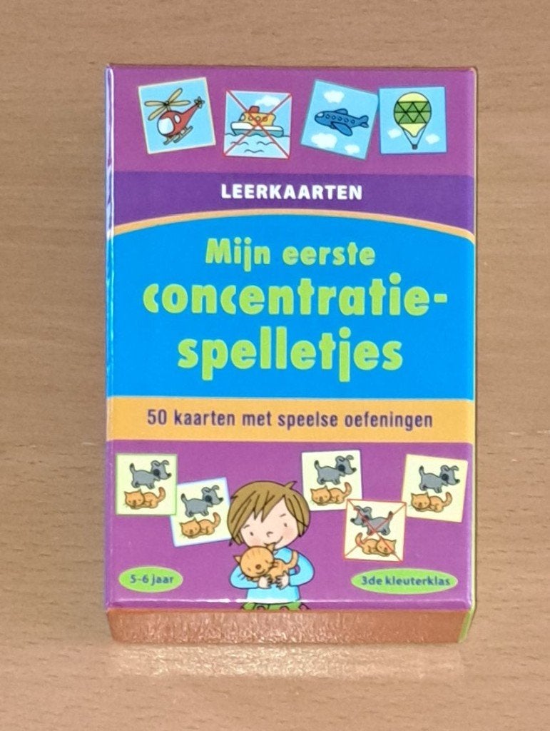 Leerkaarten: Mijn eerste concentratiespelletjes - ZNU, Kinderen en Baby's, Ophalen, Zo goed als nieuw, Taal en Lezen