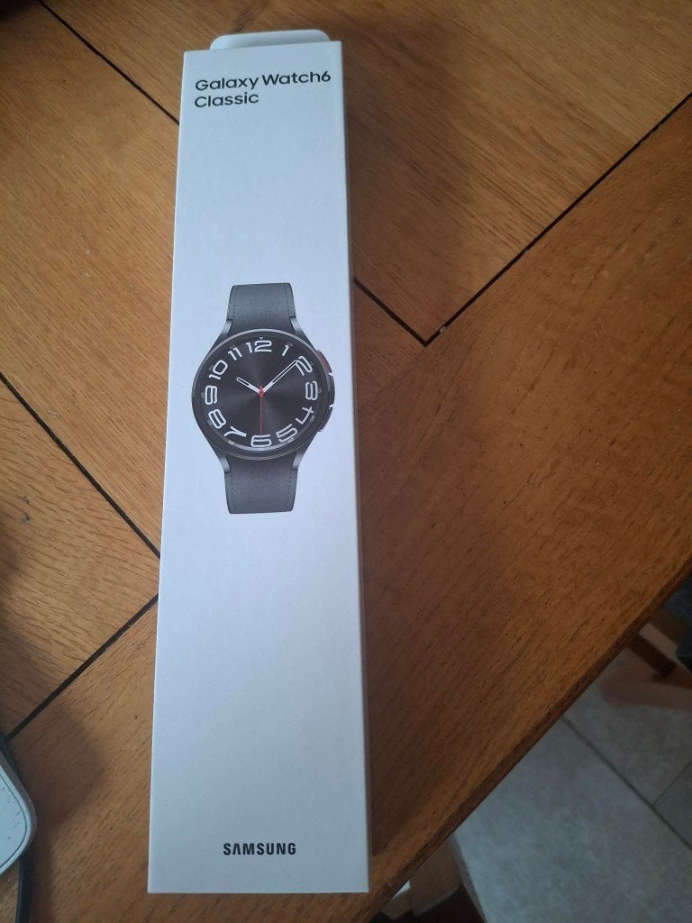 Galaxy Watch 6 Klassiek horloge, Handtassen en Accessoires, Smartwatches, Ophalen, Samsung Galaxy Watch6 Classic, Zwart, Nieuw