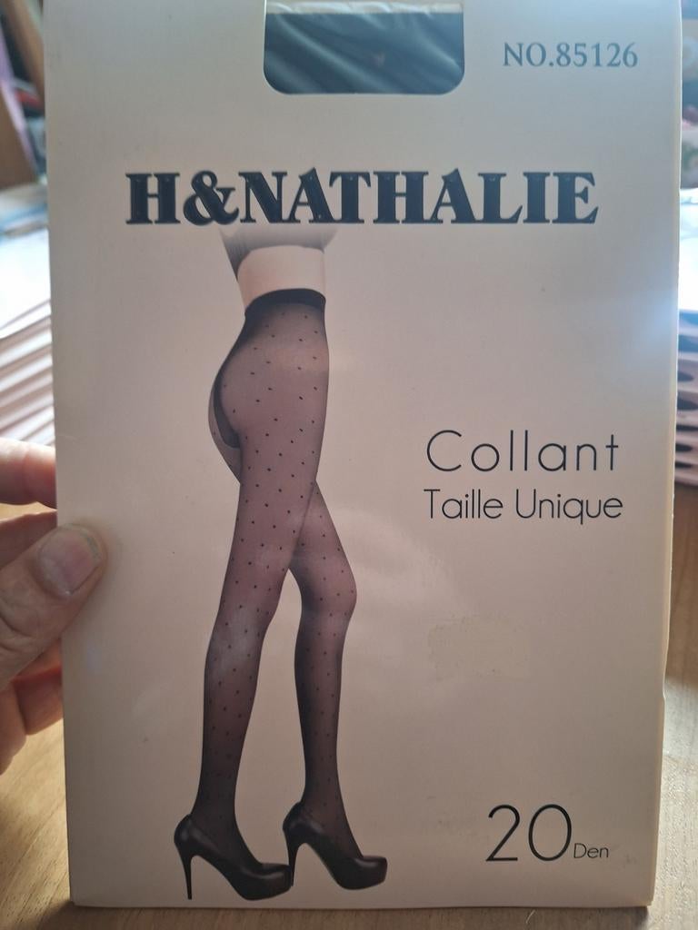 H&Nathalie,panty's met een bolletjespatroon., Kleding | Dames, Leggings, Maillots en Panty's, H&nathalie, Zwart, Nieuw, Overige maten
