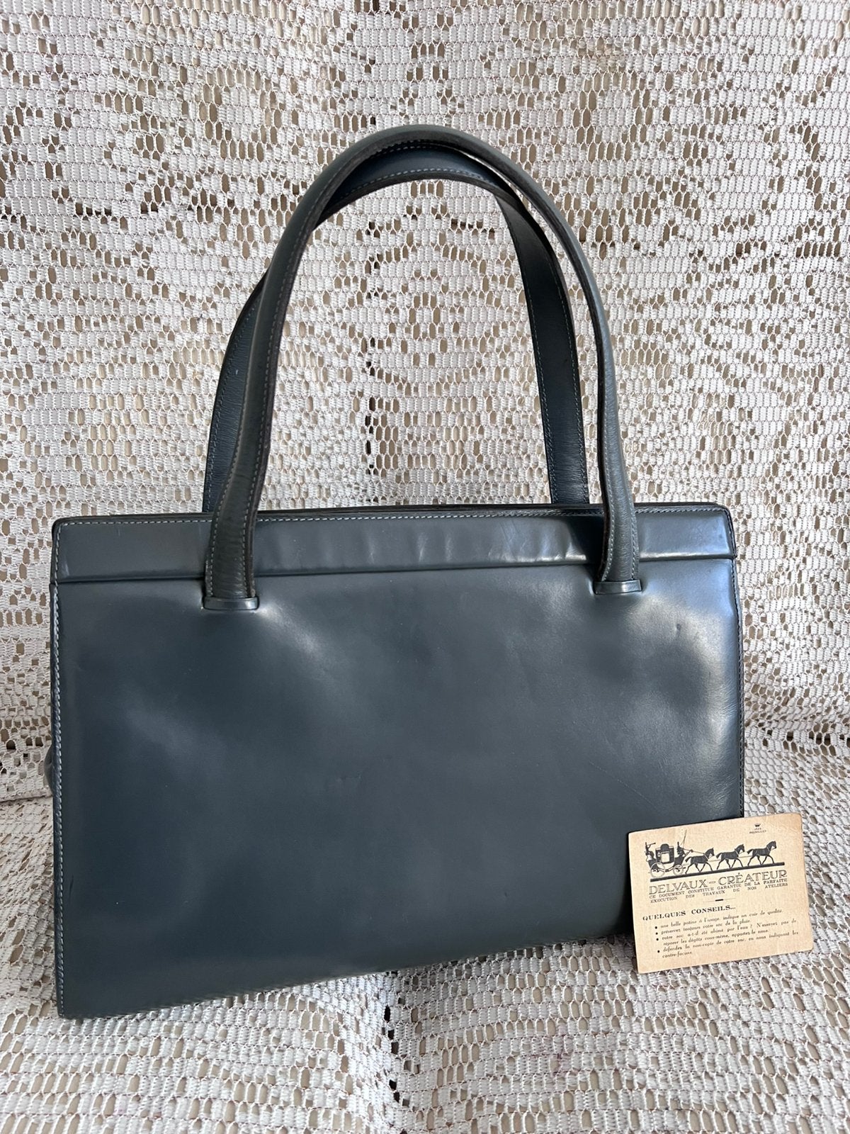 DELVAUX Vintage tas zeer zeldzaam model, Handtassen en Accessoires, Ophalen of Verzenden, Grijs