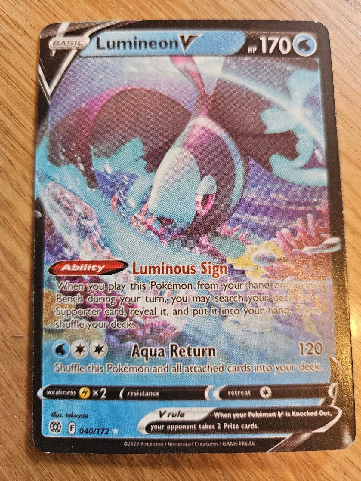 Lumineon V, Ophalen