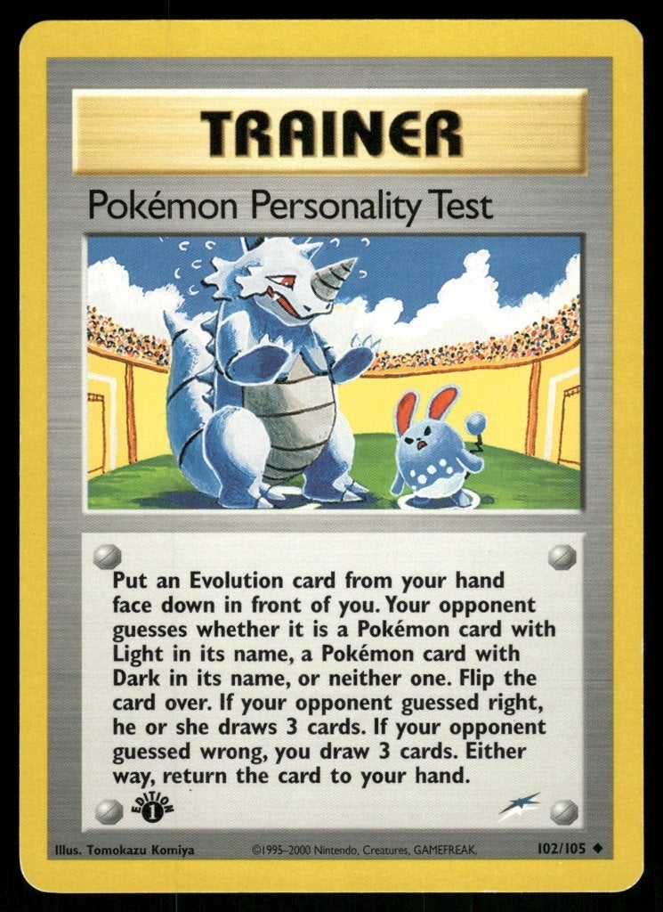 Pokémon Personality Test 102/105 - Neo Destiny (1st edition), Envoi, Utilisé