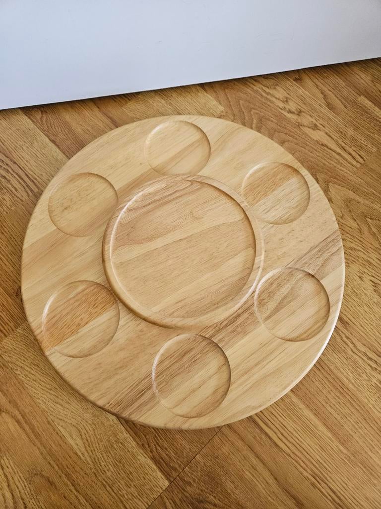 Plateau tournant en bois, Enlèvement, Comme neuf, Rond, Bois