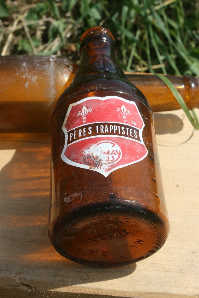 Bier Fless Chimay ABS 1963 33 CL zeefdruk bierfles, Ophalen of Verzenden, Zo goed als nieuw
