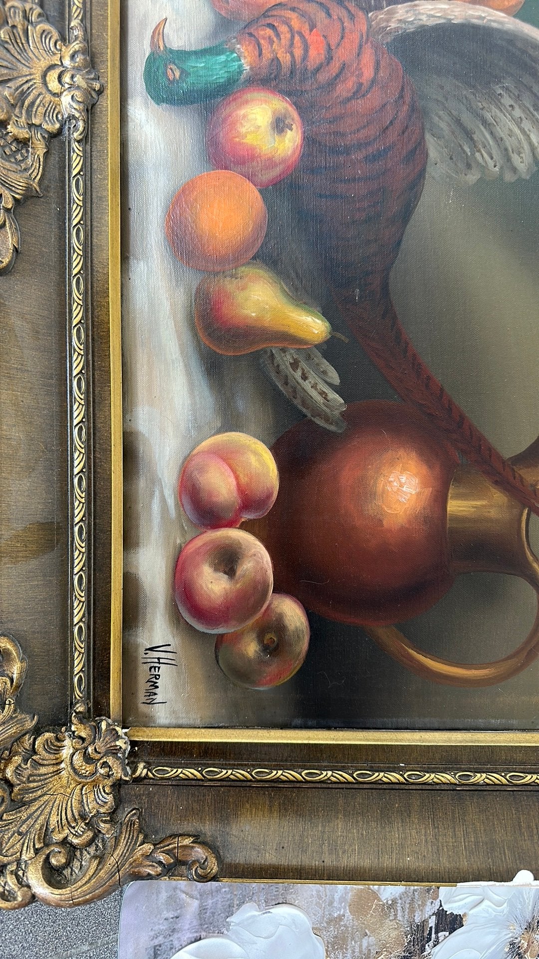 Peinture a l huile de verbaere Herman 1905-  1993, Antiquités & Art, Peinture à l'huile, Cadre spécial, Enlèvement, Nature morte
