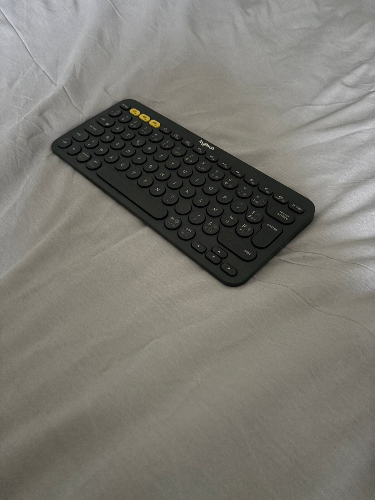 Clavier Logitech K380 sans fil AZERTY noir, Enlèvement ou Envoi, Azerty, Comme neuf