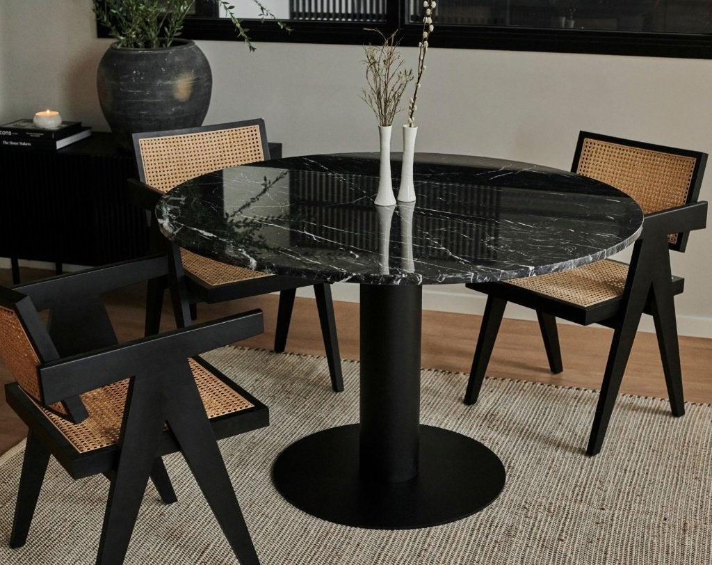 [Soldes] Aime Té Design - Tables en marbre | Rondes, 100 à 150 cm, Cinq personnes ou plus, Rond, Comme neuf