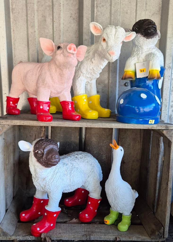 Dieren met laarsjes, Tuin en Terras, Ophalen, Nieuw, Kunststof, Dierenbeeld