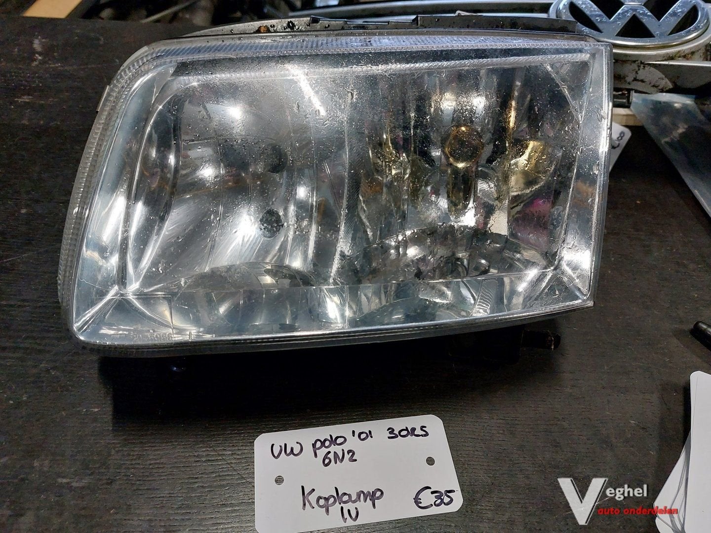 VW Polo 6N2 3drs Koplamp LV '01, Gebruikt, -, -, Ophalen of Verzenden