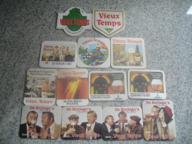 13 verschillende bierviltjes van Vieux Temps voor € 1,00., Ophalen of Verzenden, Zo goed als nieuw, Viltje(s), Overige merken