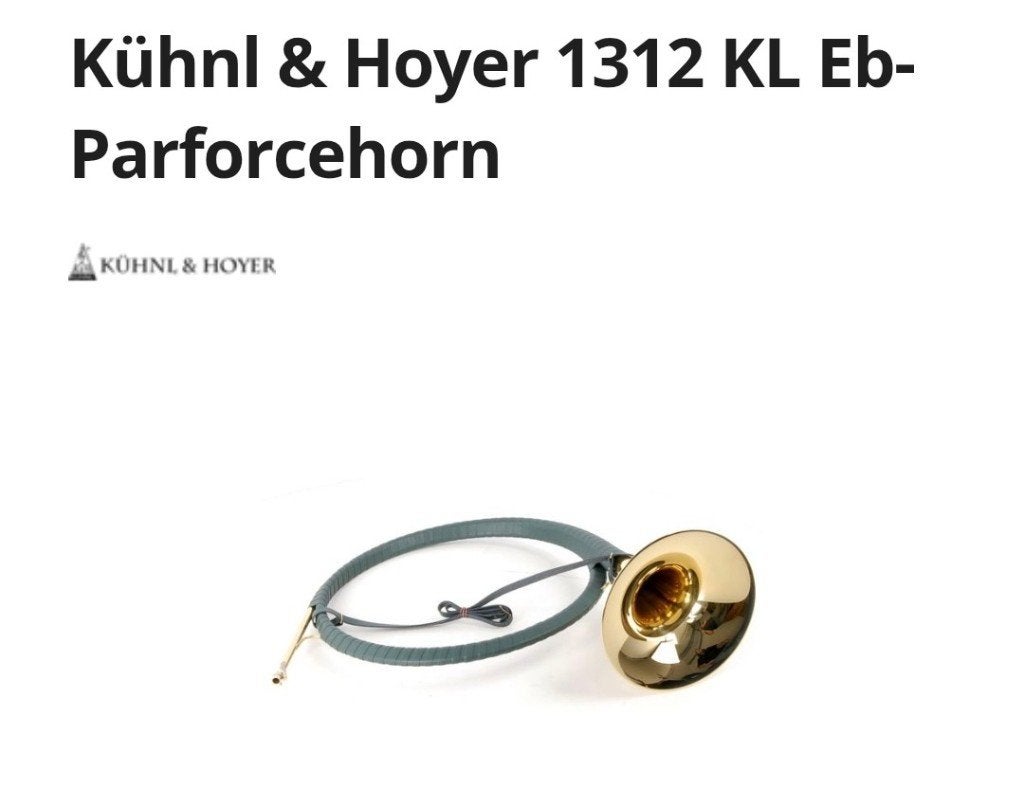 Kühnl & Hoyer 1312 KL Eb- Parforcehorn, Muziek en Instrumenten, Ophalen, Nieuw