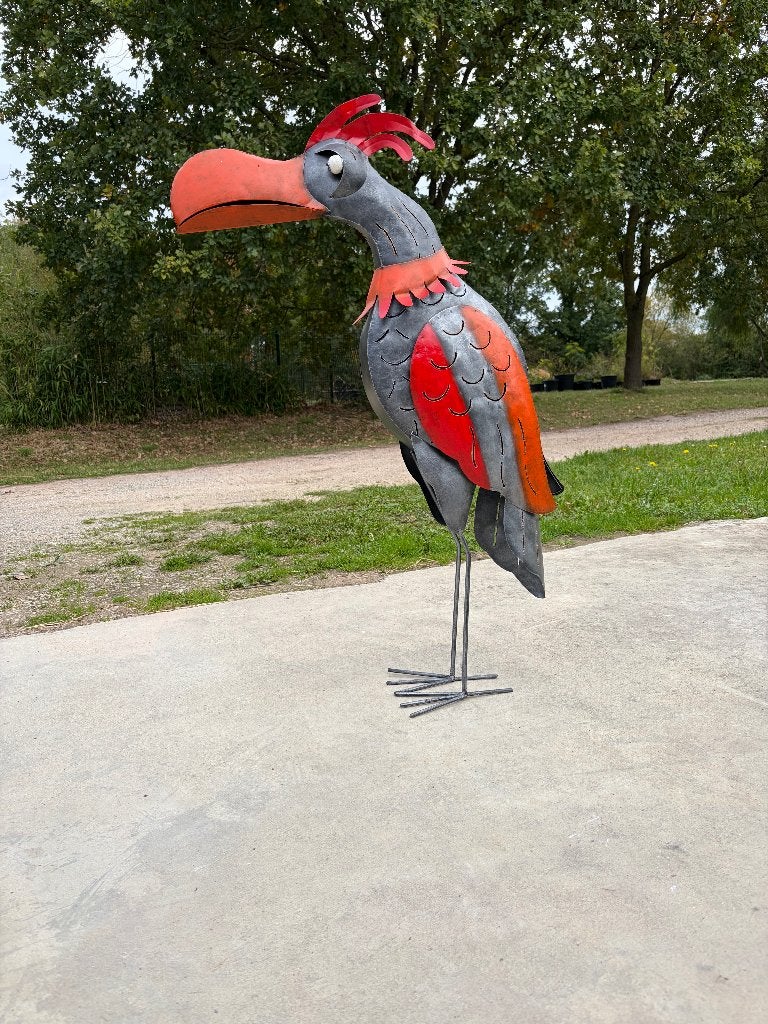 Metalen decoratieve vogel – windlicht, Tuin en Terras, Ophalen, Gebruikt, Metaal, Abstract beeld