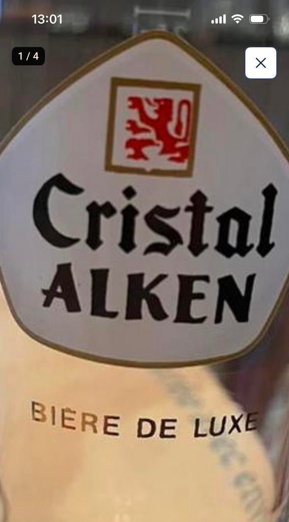 Zeldzaam Bierglas Cristal Alken, Biere de luxe, Verzamelen, Ophalen of Verzenden, Zo goed als nieuw