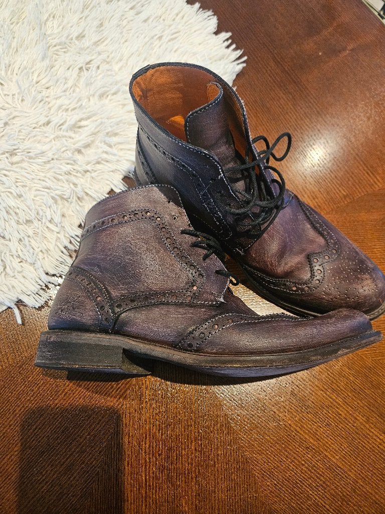 Lederen schoenen, Vêtements | Hommes, Chaussures, Chaussures à lacets, Enlèvement, Porté, Van den hout
