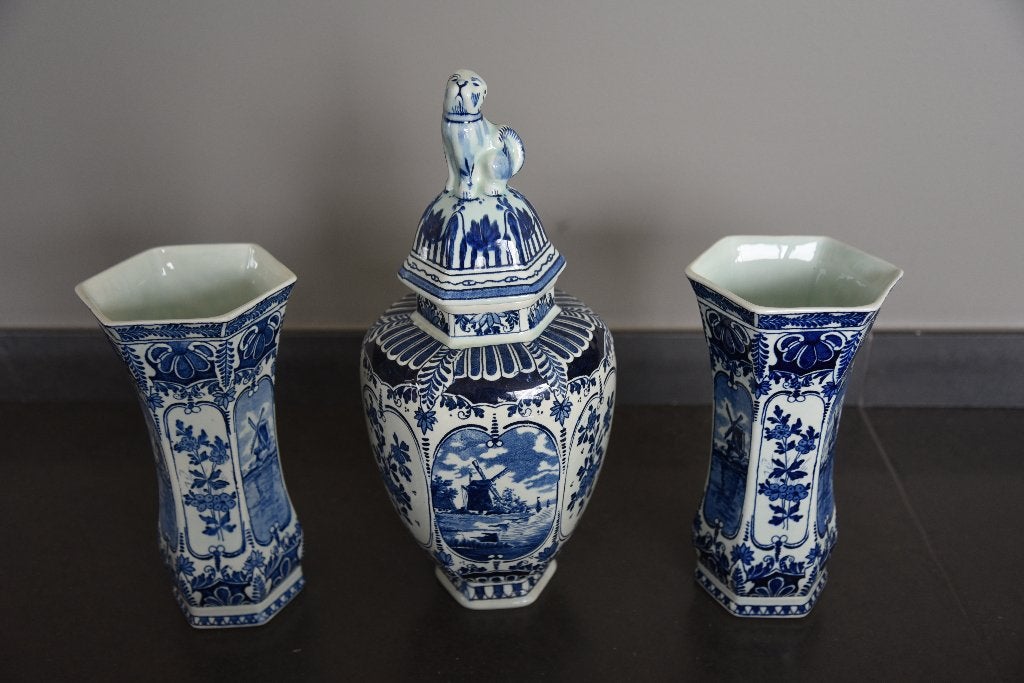 Delfts Blauw Kaststel Royal Sfinx by Boch, Antiek en Kunst, Antiek | Vazen, Ophalen of Verzenden