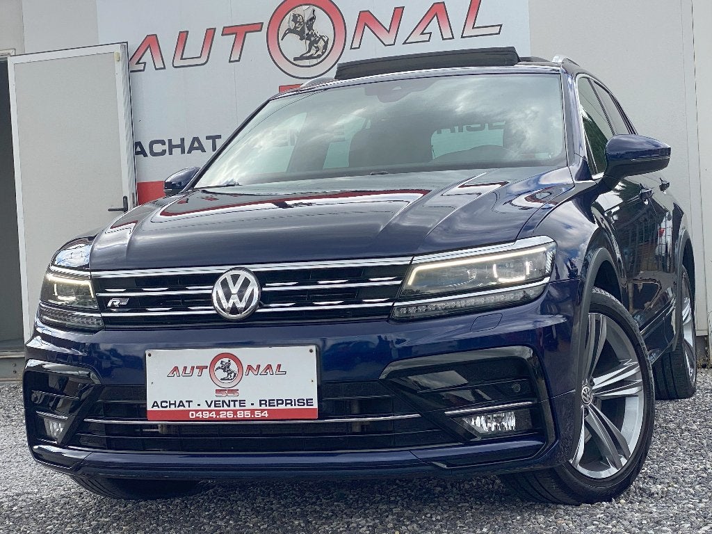 VW TIGUAN 2.0 TSI 220CH DSG R-Line 4Motion*VOLLEDIGE OPTIE, Auto's, Automaat, 4 cilinders, 1984 cc, Blauw