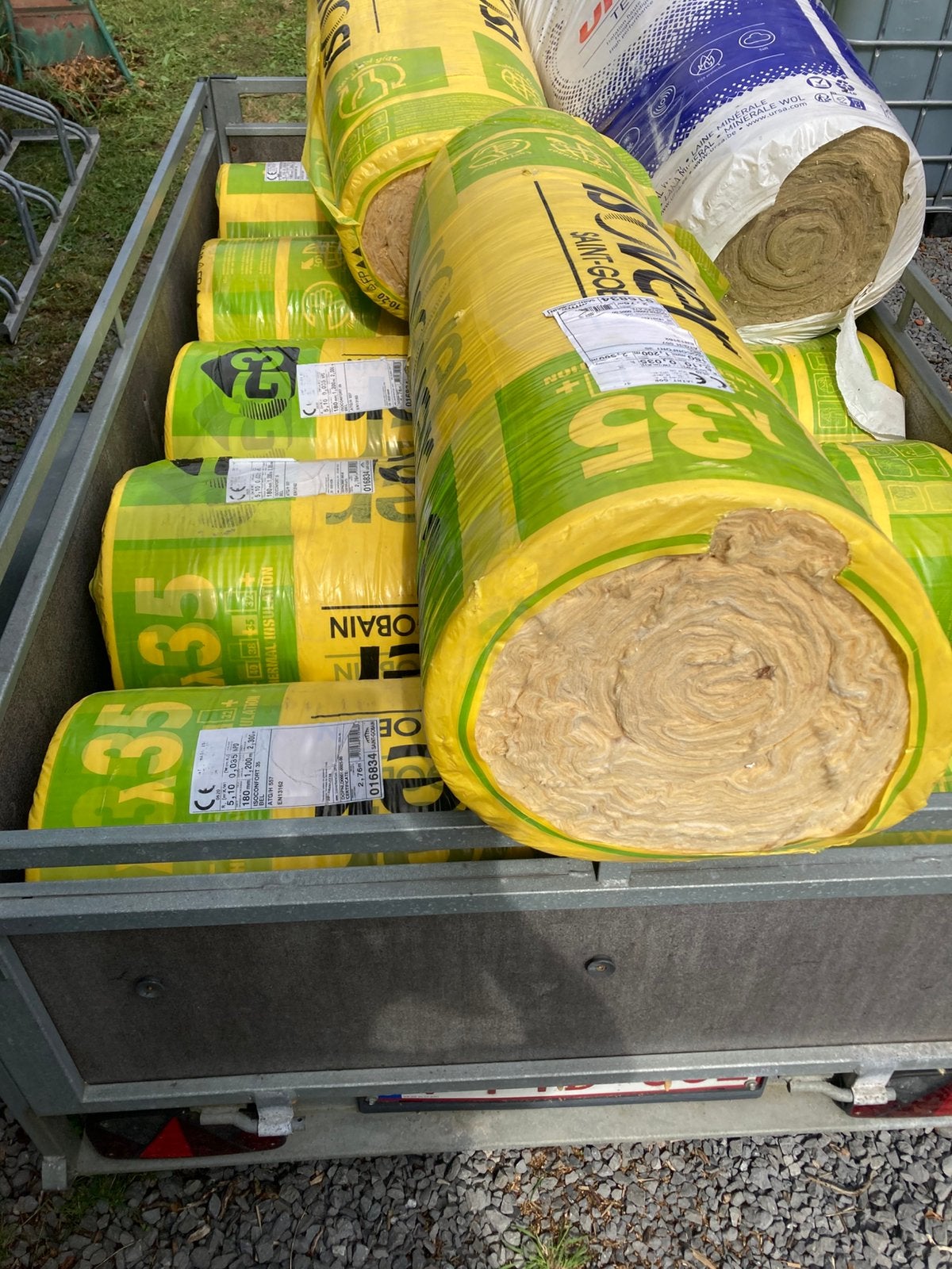 7 Rollen Isover 180 mm / 1 rol ursa 180 mm, Doe-het-zelf en Bouw, Ophalen, Zo goed als nieuw
