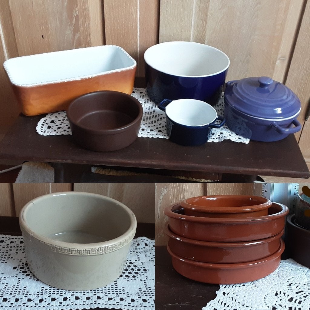 Allerlei keramieke ovenpotten 0,50€/st en 1€/st, Huis en Inrichting, Met deksel, Ophalen of Verzenden, Steen/keramiek