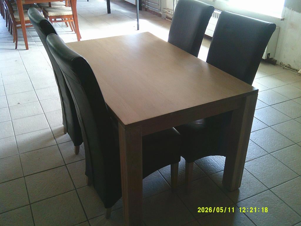 eettafels, stoelen e.d., Maison & Meubles, Tables | Tables à manger, Utilisé, Rond, Chêne, Enlèvement