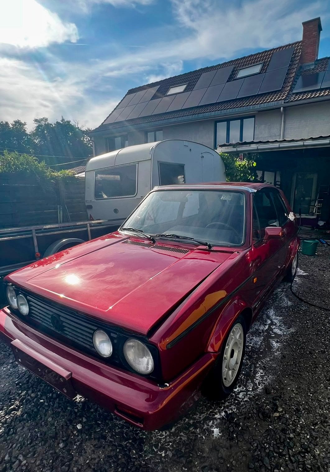 Golf gl cabriolet 1400 cm3 de 1981, Auto's, Volkswagen, Voorwielaandrijving, 4 zetels, Stof, Cabriolet